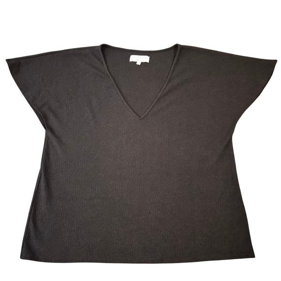 Madewell Tops - Madewell Texture & Thread Black V-Neck Butterfly Sleeve Top Blouse M AH166